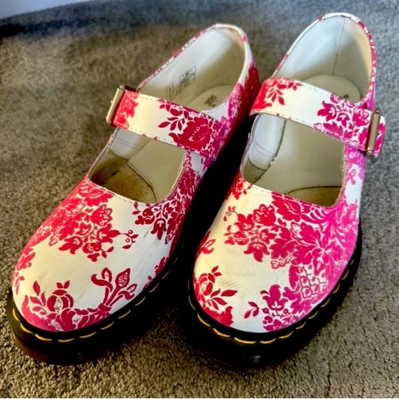 Dr. Martens Shoes - Rare! Dr. Martens Flocked Damask Mary Jane shoes